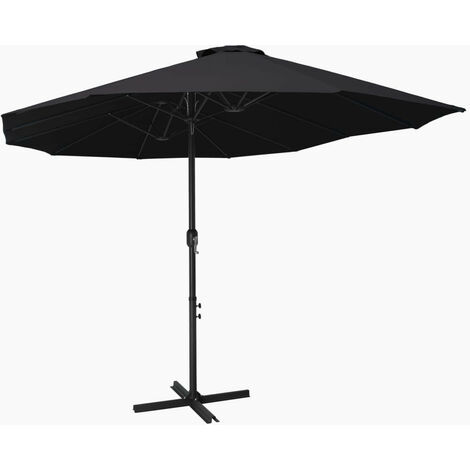Parasol d'extérieur et poteau en aluminium 460x270 Noir (1/5)