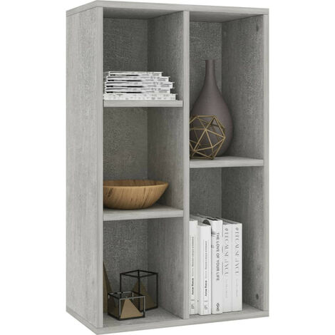 Bibliothèque-Buffet Gris béton 45 x 25x80 (1/5)