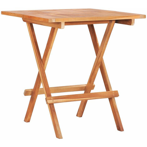 Table de bistro pliable 60x60x65 Bois de teck solide (1/5)