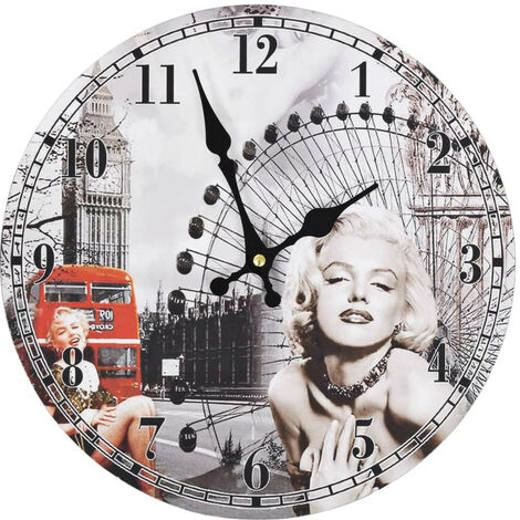Horloge murale vintage Marilyn Monroe 30 cm (1/5)