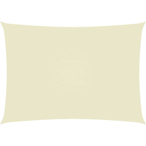 Voile de parasol Tissu Oxford rectangulaire 2x4,5 m Crème (1/5)