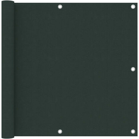 Écran de balcon Vert foncé 90x400 Tissu Oxford (1/5)