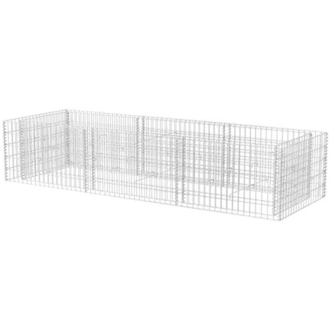 INLIFE Lit surélevé à gabion Acier 270x90x50 cm (1/5)