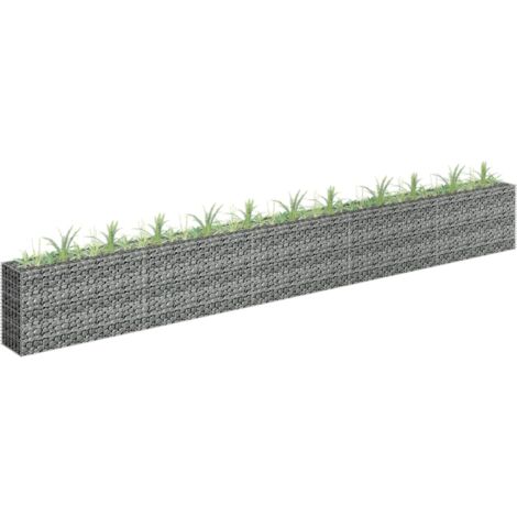 Lit surélevé à gabion Acier galvanisé 450x30x60 cm