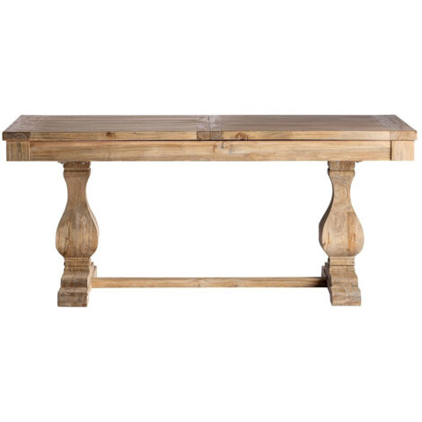 Table à manger rectangulaire à rallonge bois d'orme massif Bukila 200/280 cm (1/5)
