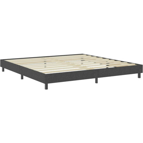 Cadre de lit Gris Tissu 200 x 200 cm (1/5)