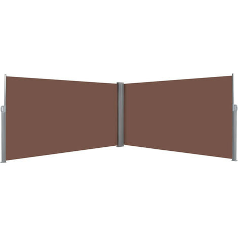 Auvent latéral rétractable 160x600 Marron (1/5)