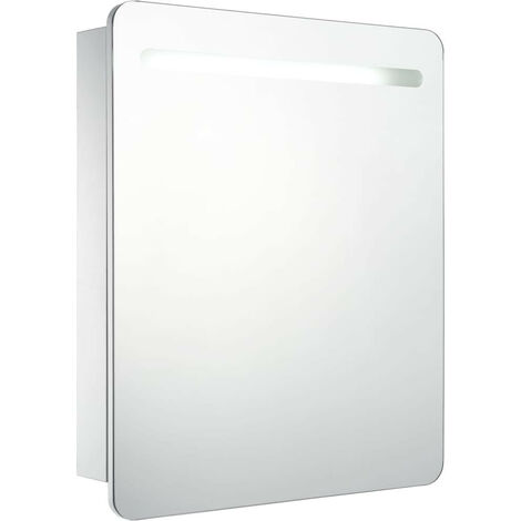 Armoire de salle de bain à miroir LED 68x9x80 cm (1/5)