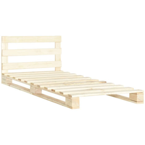 Lit de palette Bois de pin massif 90x200 (1/5)