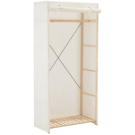 Garde-robe Blanc 79 x 40x170 Tissu 2 (1/5)