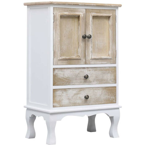 Rangement à tiroirs Blanc 50 x 30x80 Bois (1/5)