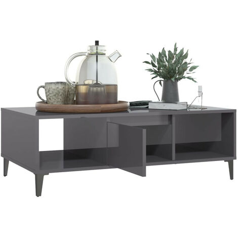 Table basse Gris brillant 103,5x60x35 (1/5)
