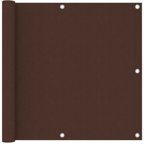 Écran de balcon Marron 90x600 Tissu Oxford (1/5)
