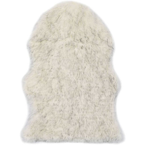 Tapis 60x90 Peau de mouton synthétique Mélange de gris (1/4)