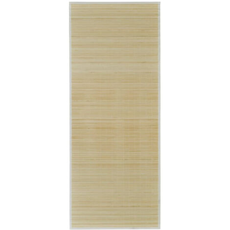 Tapis en bambou naturel à latte Rectangulaire 80x200 (1/5)