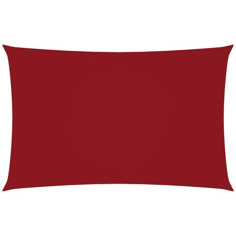 Voile de parasol Tissu Oxford rectangulaire 2x5 m Rouge (1/5)