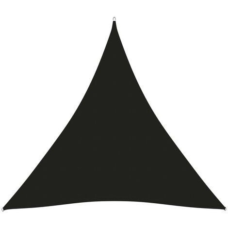 Voile de parasol Tissu Oxford triangulaire 5x5x5 m Noir (1/5)