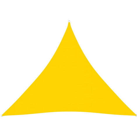 Voile de parasol Tissu Oxford triangulaire 4,5x4,5x4,5 m Jaune (1/5)