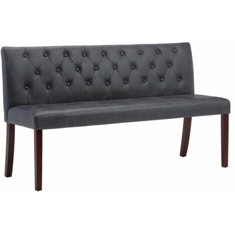 Banc 148,5cm Gris Similicuir daim (1/5)