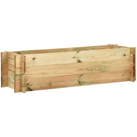 Jardinière surélevée de légumes Bois de pin imprégné 120 cm (1/5)