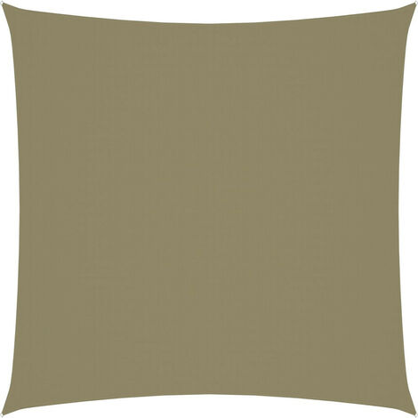 Voile de parasol Tissu Oxford carré 4x4 m Beige (1/5)