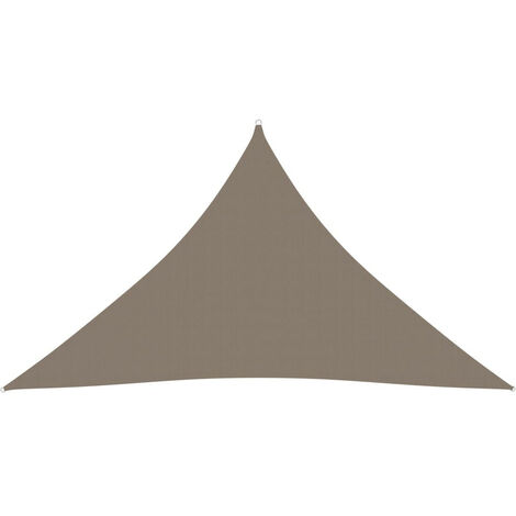 Voile de parasol Tissu Oxford triangulaire 4x4x5,8 m Taupe (1/5)