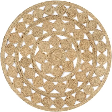 Tapis fait à la main Jute tressée 120cm 3 (1/5)
