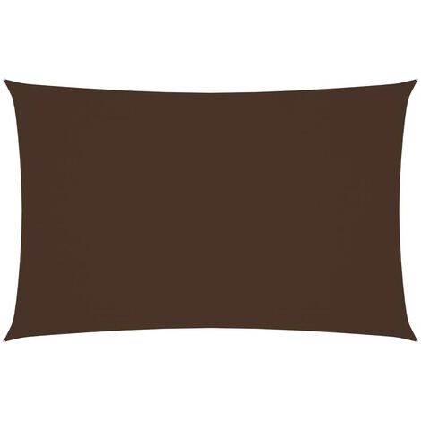 Voile de parasol Tissu Oxford rectangulaire 2x5 m Marron (1/5)