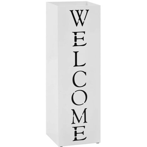 Porte-parapluie Welcome Acier Blanc (1/5)