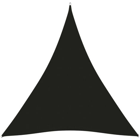 Voile de parasol Tissu Oxford triangulaire 5x7x7 m Noir (1/5)