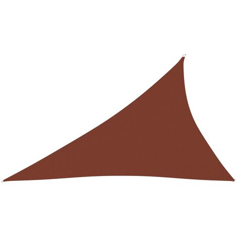 Voile de parasol Tissu Oxford triangulaire 4x5x6,4m Terre cuite (1/5)