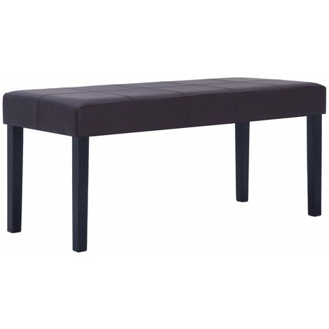 Banc 106 cm Marron Similicuir Rozy (1/5)