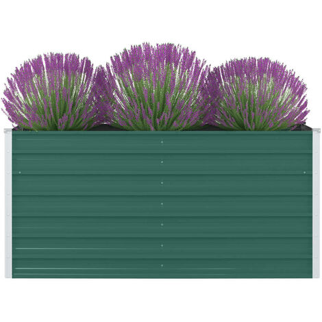 Jardinière 160 x 80 x 77 cm Acier galvanisé Vert (1/5)