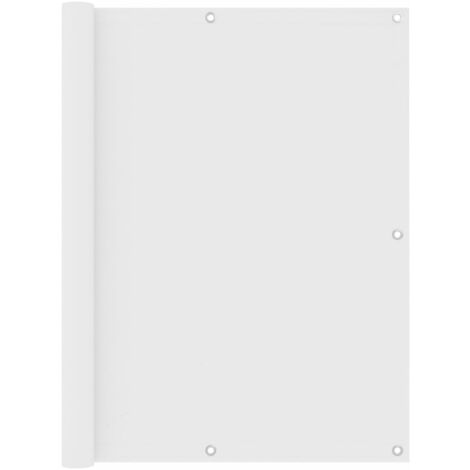 Écran de balcon Blanc 120x300 Tissu Oxford (1/5)