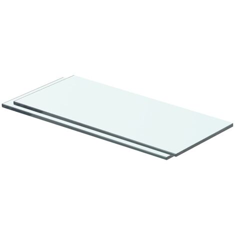 Panneaux d'étagère 2 pcs Verre Transparent 40x12 (1/3)