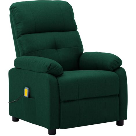 Fauteuil de massage Vert foncé Tissu (1/5)