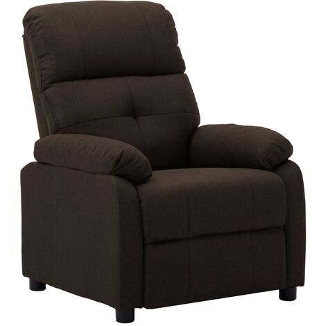 Fauteuil inclinable Marron foncé Tissu (1/5)