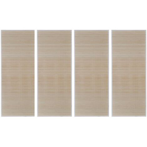 Lot de 4 tapis rectangulaires Bambou naturel 120x180 cm DEC023997 (1/5)