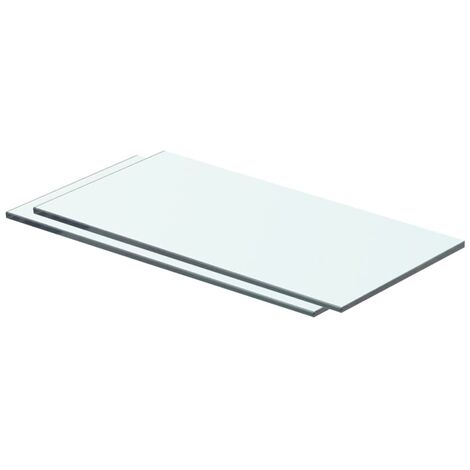 Panneaux d'étagère 2 pcs Verre Transparent 40x15 (1/3)