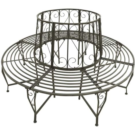 Banc circulaire de jardin 160cm Acier (1/5)