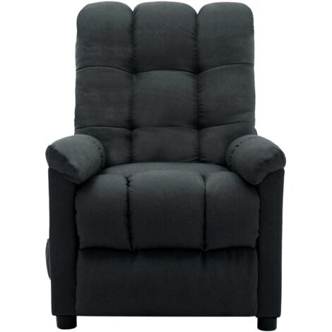Fauteuil de massage inclinable électrique Gris foncé Tissu 10 (1/5)