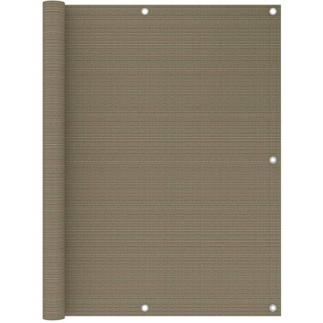 Écran de balcon Taupe 120x600 cm PEHD (1/5)