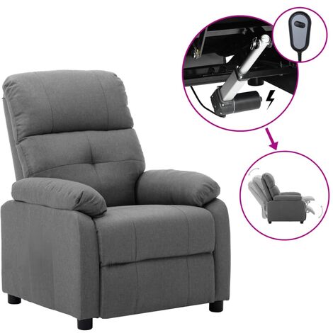 Fauteuil inclinable électrique Gris clair Tissu 6 (1/5)