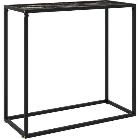 Table console Noir 80x35x75 Verre trempé (1/5)