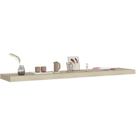 Étagère murale flottante Chêne 120x23,5x3,8 MDF (1/5)
