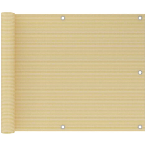 Écran de balcon Beige 75x600 cm PEHD (1/5)