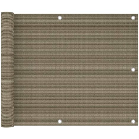 Écran de balcon Taupe 75x300 cm PEHD (1/5)