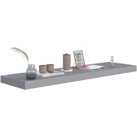 Étagère murale flottante Gris 90x23,5x3,8 MDF (1/5)