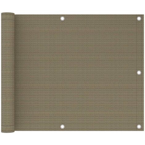 Écran de balcon Taupe 75x500 cm PEHD (1/5)