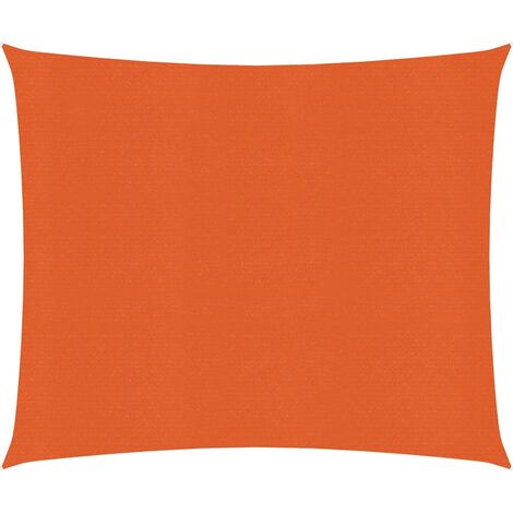 Voile d'ombrage 160 g-m² Orange 2,5x2,5 m PEHD (1/5)